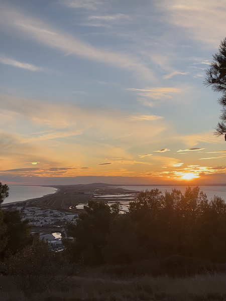 Coucher de soleil aux pierres blanches à Sete